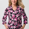 Bluse mit modernem Blütenprint
