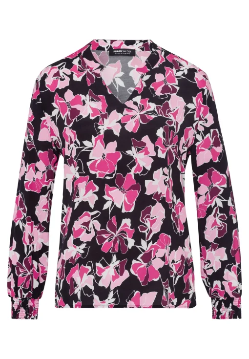 Bluse mit modernem Blütenprint