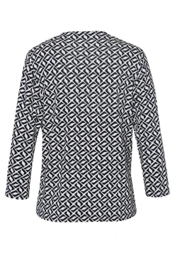 Blusenshirt mit geschlitztem Rundhals