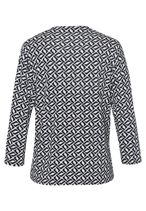 Blusenshirt mit geschlitztem Rundhals