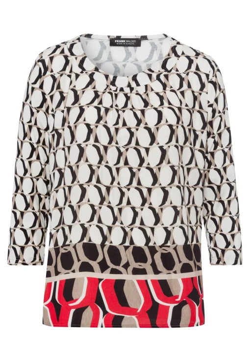Blusenshirt mit Panneaux Print