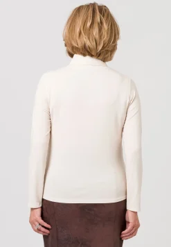 Langarmshirt mit lockerem Rollkragen