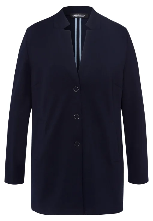 Longjacke mit femininem Kragen
