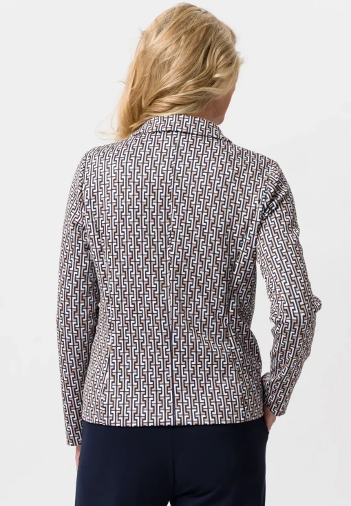 Reversblazer mit auffälligem Print
