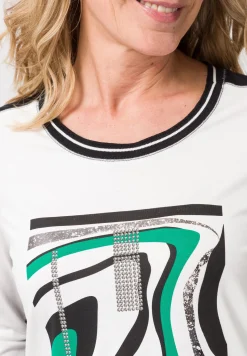 Shirt mit dekorativen Ziernähten
