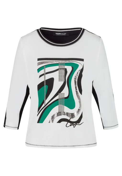 Shirt mit dekorativen Ziernähten